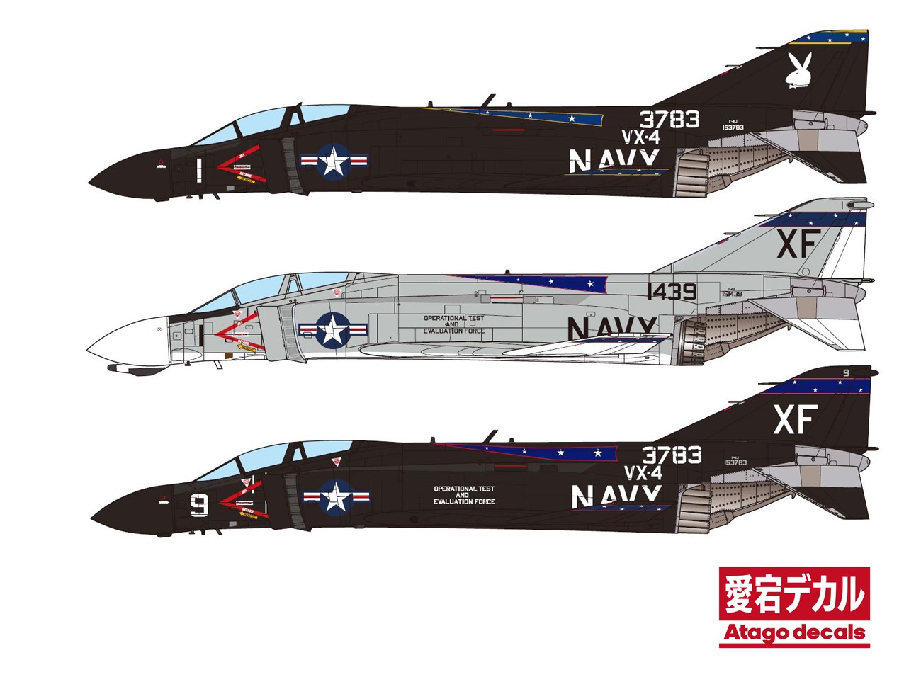 1/48 F-4 Phantom II “VX-4 Evaluators” F-4B ＆ F-4J / Atago decals 